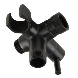 High Sierra® - Solid Metal 3-Way Combination Shower System Adapter With Diverter Valve and Built-in Handheld Holder - Oil Rubbed Bronze Finish