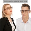 AQWANO 2 Pack Sports Style Reading Glasses for Women Men,