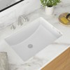 Undermount Bathroom Sink Rectangle - GhomeG 21x15 Inch White Rectangular