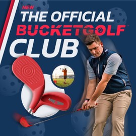 BucketGolf Club - Backyard Outdoor Golf Club with Oversize Club Head to Play BucketGolf, Hit Plastic Or Foam Golf Balls in Grass, Parks, Yards (Left, Adult (13+))