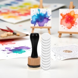 13pcs Mini Round Ink Blending Tool with Sponge Kits for Blending and More Control of Ink Placement Compact No More Inky Fingers Ink Blending Tool and Versatile Inking Tools Drawing Art Supplies