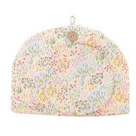 Stylish Scandinavian Style Tea Cozy Multi-Color Brary Garden Teapot Cover Artisan Technique Kawashima Sachiko and Shoko Co-Made in Japan 100% Cotton