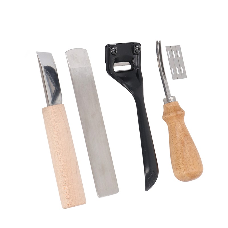 Metal Leather Skiver Set Easy Cutting Incisive Curved Handle Safety