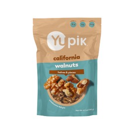 Yupik California Walnuts, Halves and Pieces, 6.5 Oz, Gluten-Free, Kosher, Raw Nuts, Unsalted, Unroasted, No Shell, Healthy Snacks, Source of Omegas