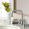WOWOW Centerset Bathroom Faucet Brushed Nickel: 4 Inch Bathroom Sink