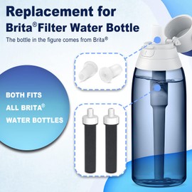 Brita 2in1 Water Bottle Filter & Mouthpiece Replacement - 2pcs Filter & 2pcs Bite Valve
