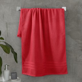 Catherine Lansfield Zero Twist Cotton 50x85 cm Hand Towel Red