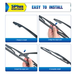 12" Rear Wiper Blade Replacement for Ford Flex 2019 2018 2017 2016 2015 2014 2013 2012 2011 2010 2009 Escape 2012 2011 2010 2009 2008, BACK Windshield Wiper Blade (12E)