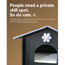 Lukamoo® Cute Cat House (Ashen Phantom, Large)