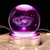 pinyan 3D Galaxy Crystal Ball with LED Light Base Unique