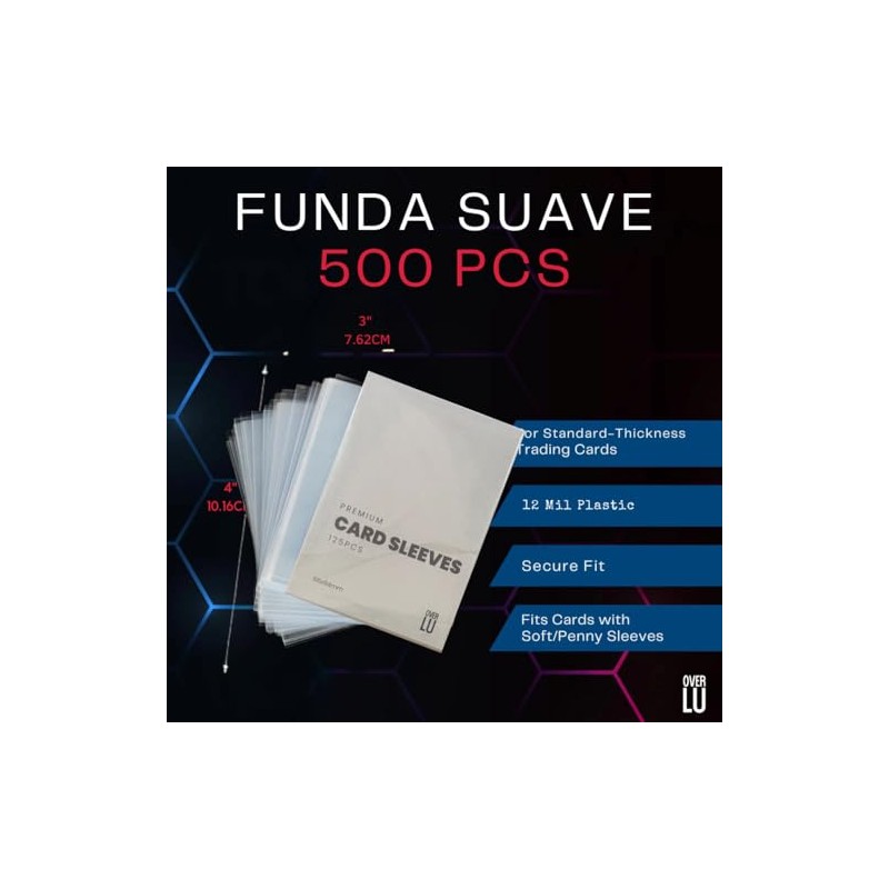 Over Lu | 500pcs fundas para tarjetas, Protectores de Tarjetas