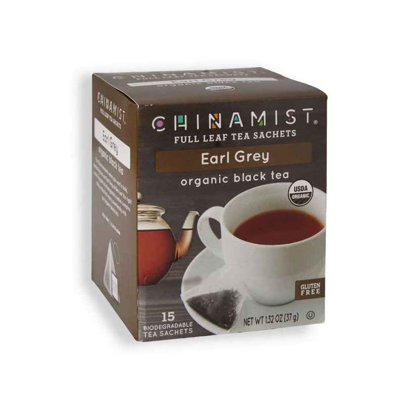 China Mist Organic Black Tea, Earl Grey (6 boxes)
