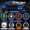 Uni-shine DOT 4PCS 5-3/4 5.75" LED Headlights RGB DRL for