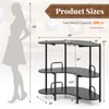 COSTWAY Bar Unit for Liquor, 3 Tier Corner Bar Table