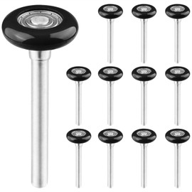 12 Pack 1.8 Inch Nylon Sealed Garage Door Rollers, Quiet/Durable and High Load, High Performance Bearing, Black, by GENHAKON.