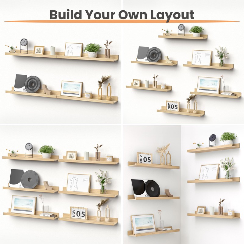 upsimples Floating Shelves for Wall, 23.6 Inch Shelves for Decor