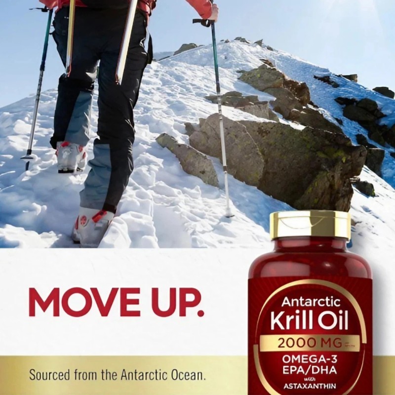 Antarctic Krill Oil 2000 mg 120 Softgels | with Astaxanthin,Om