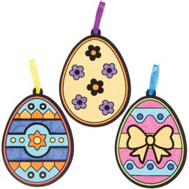 Baker Ross AT425 Easter Egg Paint in Fluffy Art Decorations, Easter Crafts for Kids, Pack of 12