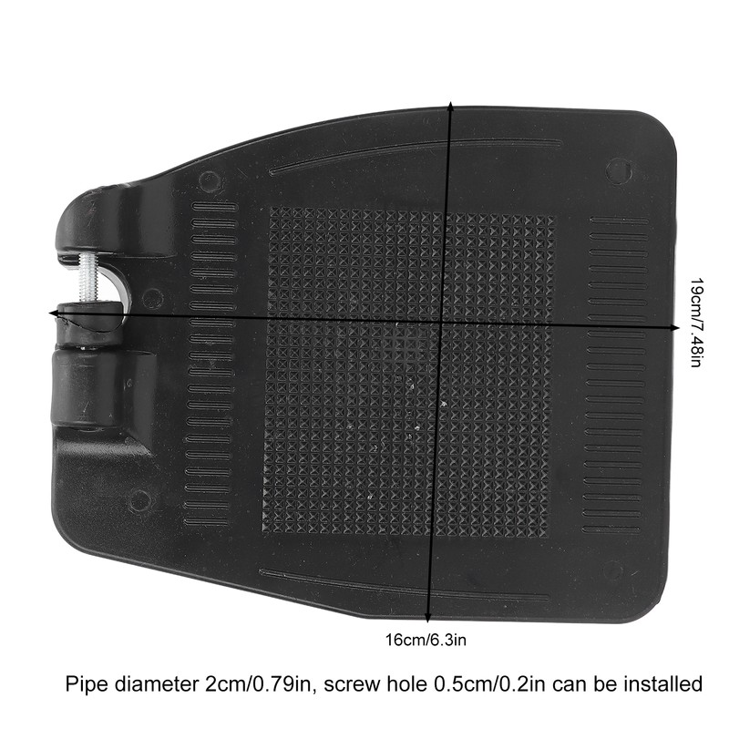 Pair Wheelchair Footplate 19x16cm Footrest Thickened ABS Plastic Nonslip Texture