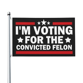 Ositerpz I'M Voting For The Convicted Felon Flag For Room Guys Double Sided Popular Flag Wall Decor For Patio 3x5 Ft, I'M Voting For The Convicted Felon Tapestry For Living Room