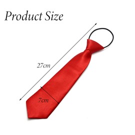 VNIDJGB Red Tie Kids,28 cm Kids Red Tie for Boy,Adjustable Kid Necktie,Pre-Tied School Ties,Smooth Simulated Silk Silk Boys Ties,for Toddlers Teenagers for Formal Wear Wedding Prom Graduation