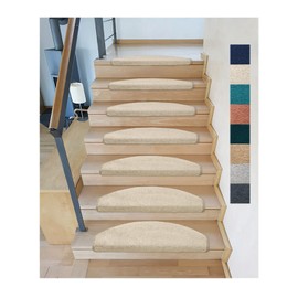 Kettelservice-Metzker Sweet Semicircular Stair Mats in Various Colours Cream 1 Piece