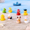 Mayoii 44pcs Mini Ducks Set Cute Resin Noctilucent Tiny Ducks