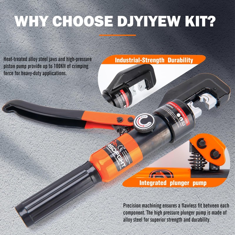 Hydraulic Crimping Tool, Hydraulic Wire Crimping Tool | 12 AWG