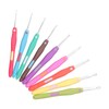 9Pcs Crochet Hooks TPR Ergonomic Soft Handle Easy Identification Wide