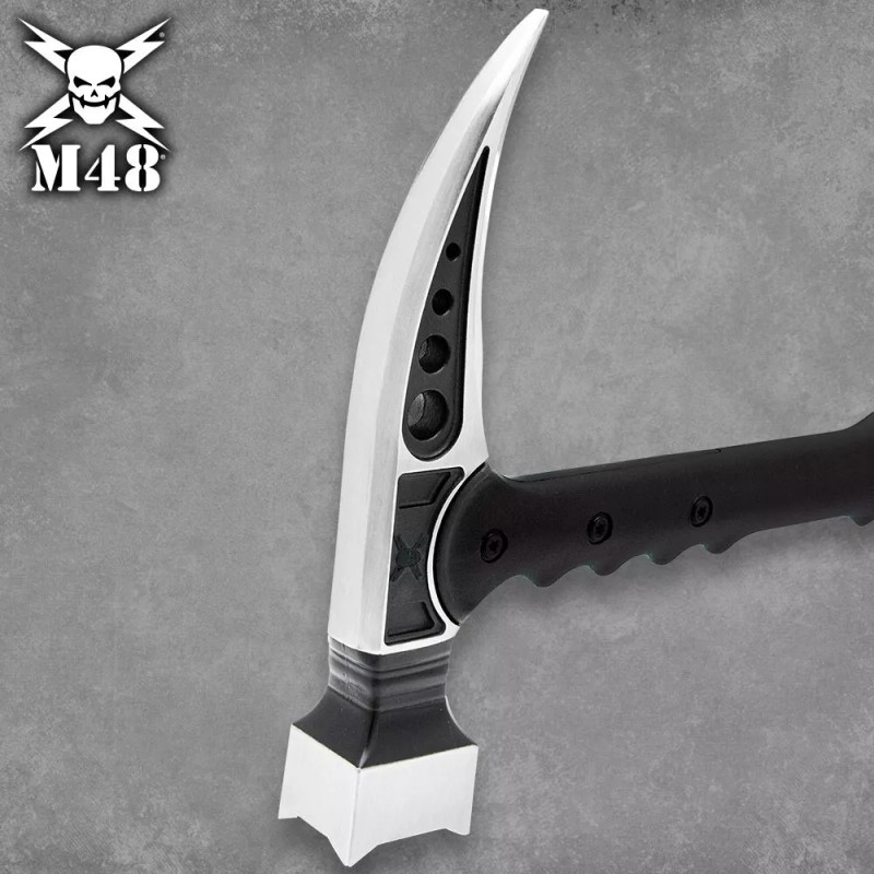 M48 Silver Kommando Survival Hammer, Stainless Steel Head, 37 3/8"