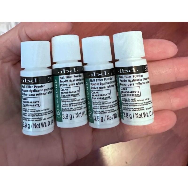 IBD 5 Second Nail Filler Powder - Clear - 0.14