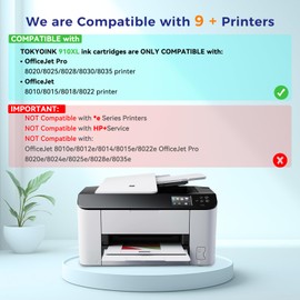 910xl Ink Cartridges Combo Pack Replacement for HP 910 HP910 HP910XL Work Officejet Pro 8020 8025 8028 8030 8035 8022 Printer (Black and Color, 4 Pack)