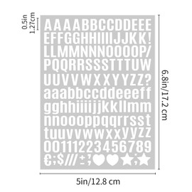 Natzerat 2320 Pieces 15 Sheets White Vinyl Letter Stickers, Small Deco Stickers, Waterproof, DIY, Door, Sign, Window, Mailbox, Bottles, Scrapbook