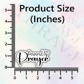 (3Pcs) Powered by Prayer Christian Vinyl Sticker – Bible Verse Faith Decal for Laptops Water Bottles Phones Tumblers Notebooks Cars Mugs Size 1.5 x 3 Inch