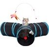 9-Way Collapsible Pet Cat Tunnel Tube Toy, Tunnels for Indoor