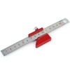 FTtool Carpenter Ruler, Marking, Positioning, with Slide Stop, Aluminum, Steel,
