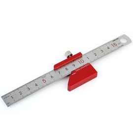 FTtool Carpenter Ruler, Marking, Positioning, with Slide Stop, Aluminum, Steel, Adjustable, 45° Horizontal, DIY Tool