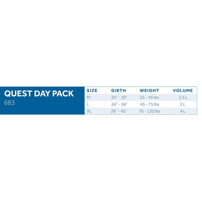 RC Pet Products Quest Day Pack, Dog Backpack, Heather Teal,