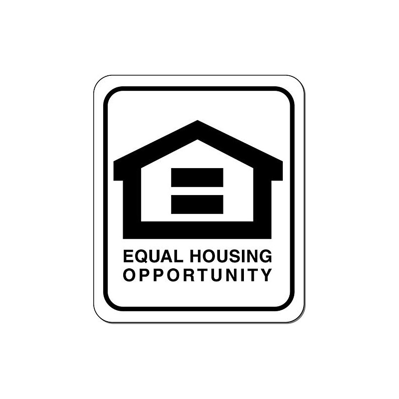 equal housing opportunity logo Aluminum Composite Outdoor Sign 8.5" x10"