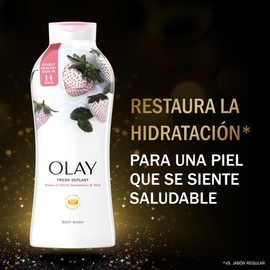 Olay Olay Fresh Outlast Body Wash, White Strawberry & Mint, 22 Fl Oz, 1 Pound
