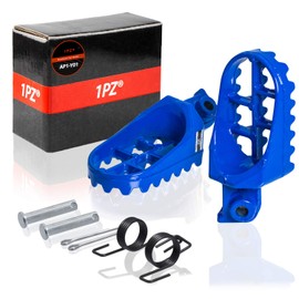 1PZ AP1-Y01 Reposapiés de la motocicleta, 2 piezas Aleación de aluminio Azul, Izquierdo y Derecho, Reemplazo de Honda XR50R CRF50 CRF70 CRF80 CRF100F Yamaha PW50 PW80 TW200 TTR90 TTR90E Dirt Bike