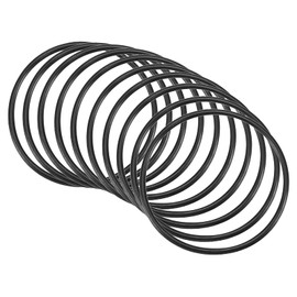QUARKZMAN Nitrile Rubber O-Ring Seal Connection 55 mm x 50 mm x 2.5 mm for Tap Plumbers Repair Seal Connection, Black Pack of 10