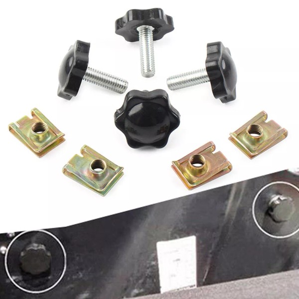 Motorshop168 4X Saddlebag Lock Mounting Theft Deterrent Bolt Screw For