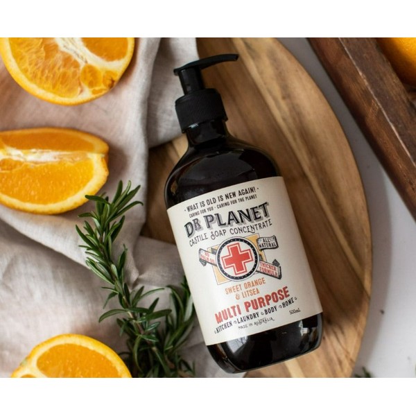DR PLANET Castile Soap - Sweet Orange & Litsea, 1L