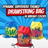 Podzly 12 Superhero Drawstring Bag Party Supplies - Superhero Party