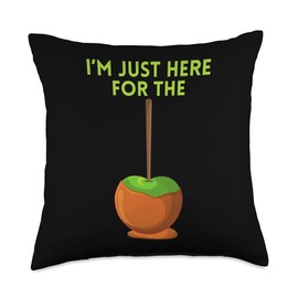 State Fair Food I'm just here for the Carmel Apple Caramel Throw Pillow