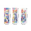 pigpigboss 3 Pieces Cat Diamond Painting Bookmark Kit, Flower Cat