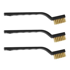 Samcos Wire Brush Set of 3 with Holes, Metal Brush, Rust and High Brightness Cleaning, Wire Brush Set for Cleaning (Copper Wire Brush)