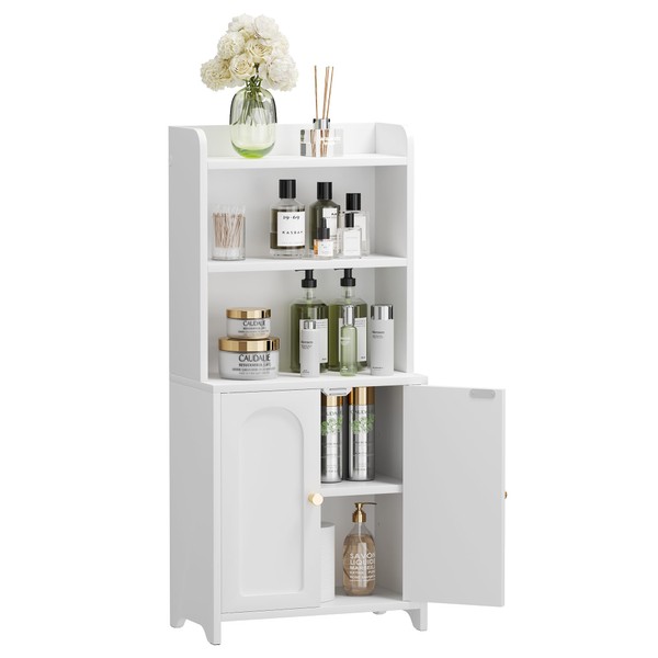 GLANZALANT Bathroom Cabinet with 2 Doors, Small Freestanding Storage Cabinet