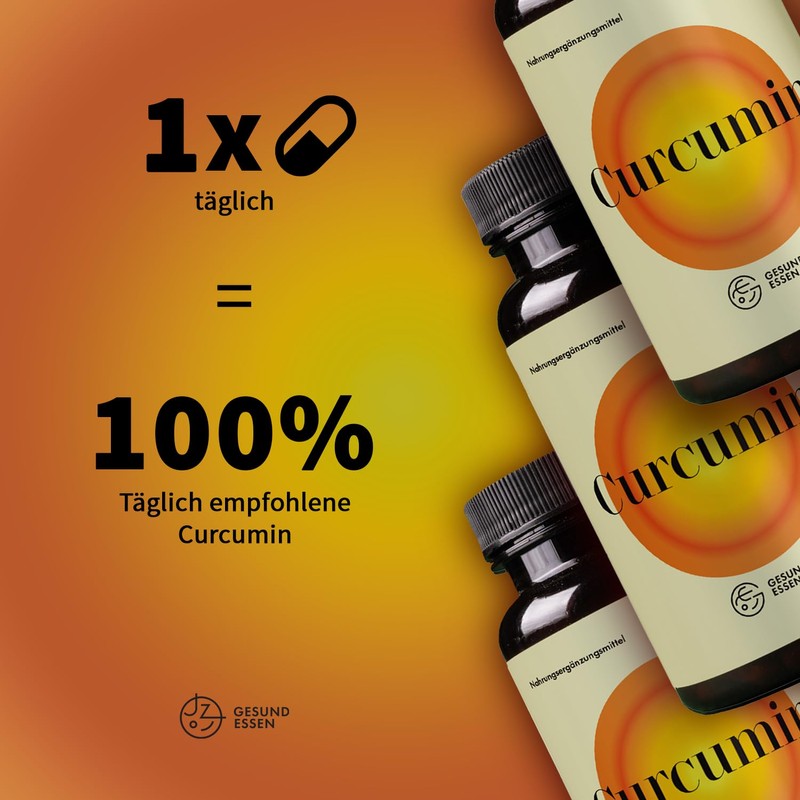 GESUND ESSEN Turmeric Capsules High Dose 180 Capsules, 200 mg